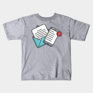 massage mail and handphone Kids T-Shirt